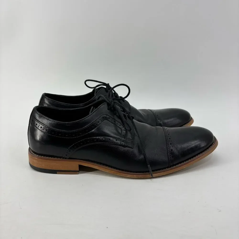 Stacy Adams Size 10 Mens Black Oxford Lace Up Dress Shoe Career